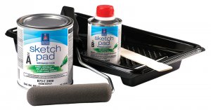 Интерьерное покрытие с эффектом маркерной доски SKETCH PAD Dry Erase Clear Gloss Coating